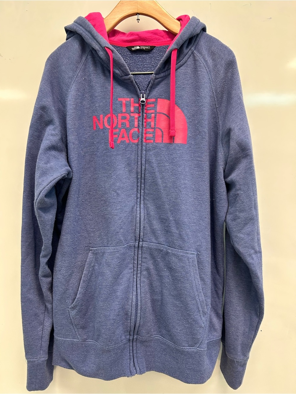 The North Face Women’s Blue & Pink Logo Zip-Up Hoodie
